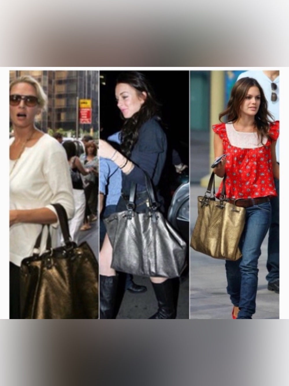 Yves Saint Laurent calf skin reversible, double sac Y tote. Bronze and Chocolate - Picture 14 of 14